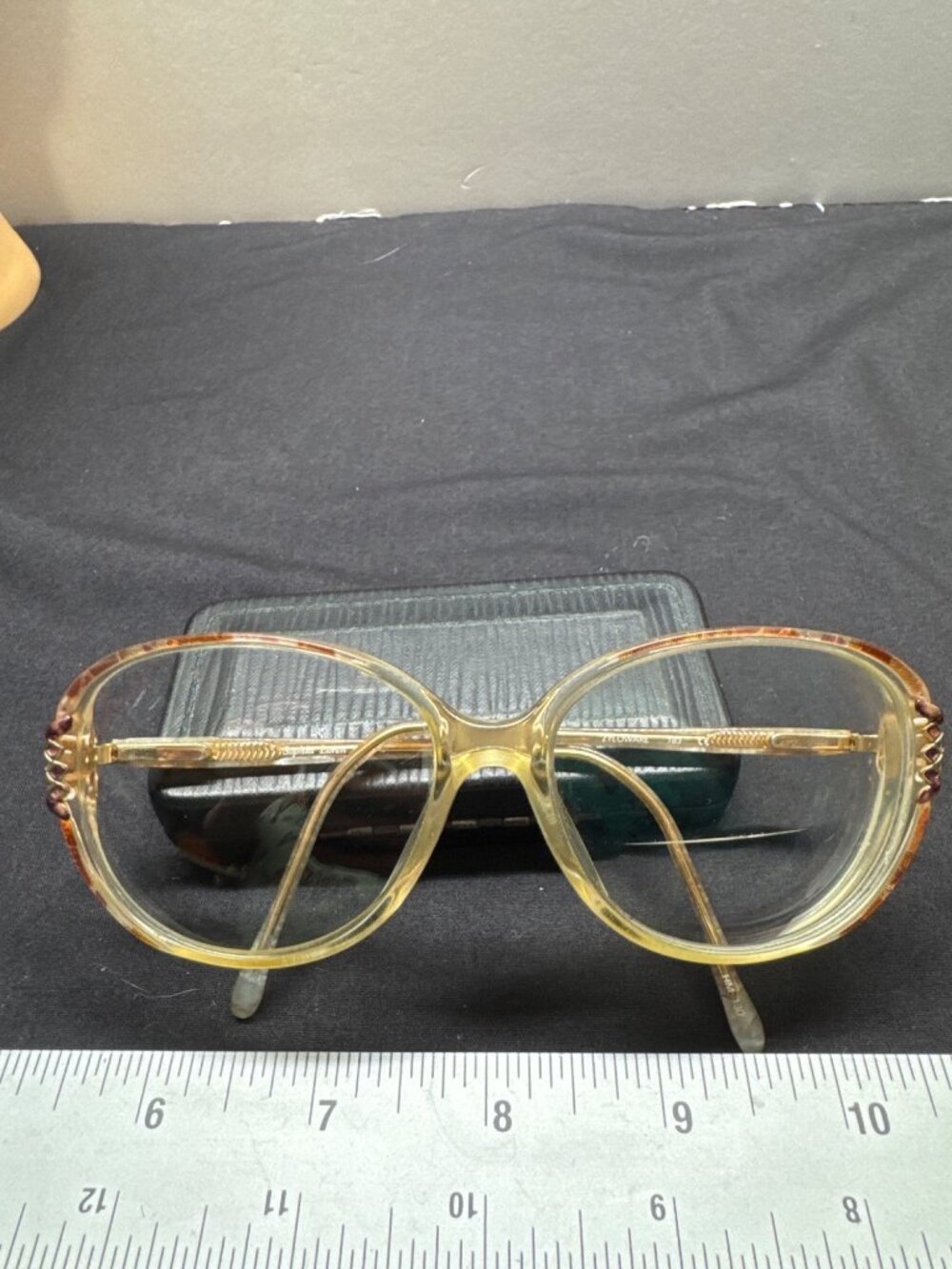 Vintage Sophia Loren 1509 Oversized Eyeglass Frames Gold & Brown 1970s-80s Movie